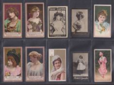 Cigarette cards, Richmond Cavendish, 10 type cards, all Actresses / Beauties including; Richmond