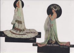 Trade cards, Schoolgirl's Weekly, Film Stars, die-cut, set of three, issued in 1927, Mary Brian,