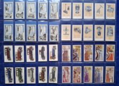 Cigarette cards, 9 part sets, all transport related, Illingworth's Motor Car Bonnets 17/25 ITC Motor