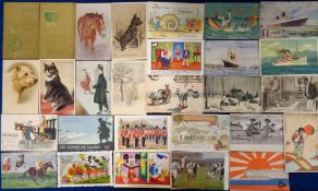 Postcards, a mixed selection of 140+ cards to include comic, Felix, Thelwell, motoring, shipping,