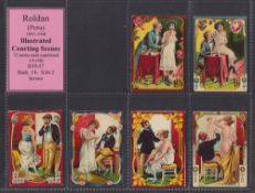 Cigarette cards, Peru, Roldan, Illustrated Courting Scenes, 'M' size, (41/48) (gd) (41)