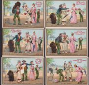 Trade cards, Liebig, The Coalman & The Englishman, ref. S334, French edition (set, 6 cards) (gd/vg)