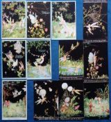 Postcards, Fairies, a selection of 2 sets of 6 cards of fairies, cards illustrated by Alice Marshall