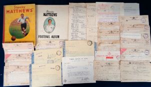 Blackpool F.C., selection of items inc. Stanley Matthews Football Album which includes three pages