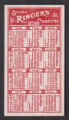 Cigarette card, Edwards, Ringer & Bigg, Calendar, 1905 (vg) (1)