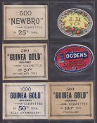 Tobacco ephemera, Ogden's, 25 paper / card labels, various sizes, some are shaped. Many different