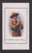 Cigarette card, G. Prudhoe, Army Pictures, Cartoons etc, type card, Sir Robert Baden Powell (vg) (