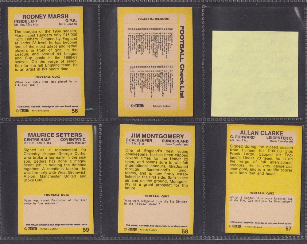 Trade cards, A&BC Gum, Footballers Yellow backs 1968 1st & 2nd series (Set 101 cards including 2 - Image 4 of 4