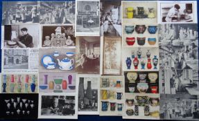 Postcards, Pottery, 160+ cards to include Flat Presser Making Plates, Placing The Ware In Saggers