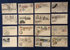 Postcards, Portugal, a collection of 26 mainly early cards of Portugal, the majority Gruss Aus style