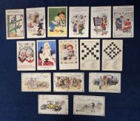 Postcards, Crosswords and Jigsaw, 16 cards to comprise 15 crossword related. Artists include