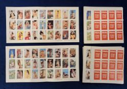 Trade cards, IPC Magazines, Titbits Miniature playing cards featuring Glamour girls, 10 complete