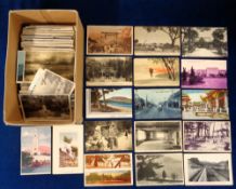 Postcards, Japan, approx 400 cards to include villages, villagers, houses, bridges, shrines,