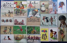 Postcards, Black Humour, approx 80 cards to include greetings, musicians, children etc (gd)