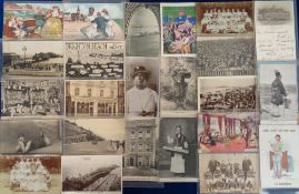 Postcards, Sussex, Brighton, approx 55 cards to include 1922 Cup Tie Albion v Huddersfield Jan 28th,