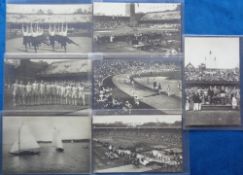 Postcards, Stockholm Olympics 1912, a collection of 7 Official b/w postcards no 95, Norwegian Lady