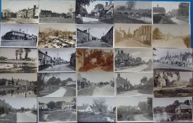 Postcards, Hunts, Cambs, approx 75 cards to include street scenes, markets, villages etc. St. Neots,