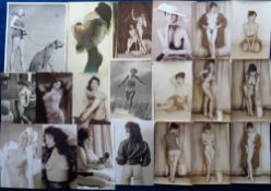 Postcards and Photographs, Nudes and Semi Clad Ladies, approx 40 cards RPs and printed to include