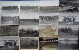 Postcards, Military OTC, 29 cards to include camps at Hagley Park, Tidworth (Oundle School),