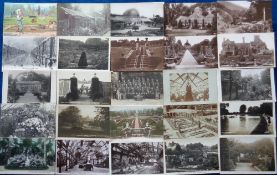 Postcards, Gardening, 120+ cards, RPs and printed to include glass houses, botanical houses,