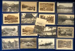 Postcards, Cook Islands, Rarotonga, 17 cards to include shipping fruit Mangaia, dancers, fishing,