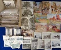 Trade cards, Shoebox containing a few hundred School Attendance Reward cards; sizes vary from P size