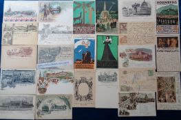 Postcards, Exhibitions, approx 100 cards from European exhibitions to include 1891 Intern