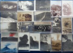 Postcards, Volcanoes, 38 cards to include 5 cards of the 1906 Vesuvius eruption, The Paricutin