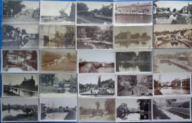 Postcards, Canals, approx 135 cards to include canals at Addlestone, Downton, Cropredy, Hythe,