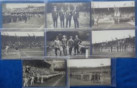 Postcards, Stockholm Olympics 1912, a collection of 8 Official b/w postcards no 32, American