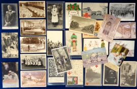 Postcards, Red Cross, 28 cards to include the National VAD Camp on the Isle of Wight (3), Red