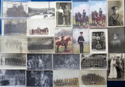 Postcards, Military RASC, 55+ cards RPs, printed and artist drawn to include No2 ASC Base Depot, ASC