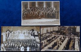 Postcards, Military, three RP's of Military gatherings in Portsmouth 'Mrs Doris Fosters Birthday