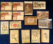Postcards, Tuck's Jigsaw Puzzles, 16 puzzles, some unopened to include 4 Birthday Card Envelopes.