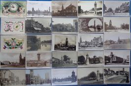 Postcards, Clocks, approx 95 cards to include Ingrave Road Brentwood, Woodford Green, Carnegie