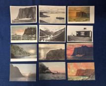 Postcards, Exploration, a selection of 22 cards mostly of Nordkapp Spitzbergen. Norway, 8 cards