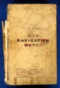 Navigation Notes, a large hard backed notebook circa 1912, entitled 'H.F. Curry Navigation Notes