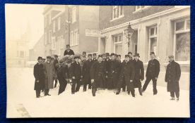 Postcard, Sussex, Bognor Goodyer Photographic Studio, an image of 22 postmen standing in deep snow