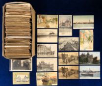 Postcards, Belgium, approx 600 mainly printed cards to include Anvers, Bruges, street scenes,