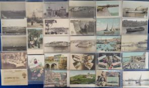 Postcards, Malta, approx 125 cards, to include harbour, shipping, parades, greetings, native