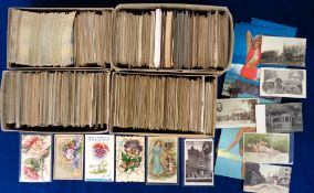 Postcards, Subject Mix, a selection of approx 2000 cards to include heavily duplicated 1960s glamour