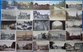 Postcards, Rutland, 50+ cards to include villages, school, street scenes, buildings etc. Uppingham