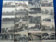 Postcards, Military, a selection of 35 b/w printed military cards inc. military review by King of