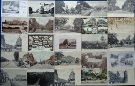 Postcards, London, 100+ cards to include Aldgate, Dalston, Streatham High Road & Library, Adelaide
