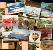 Postcards, Transportation, approx 600 modern postcards to include motoring, canal boats, aeroplanes,