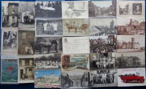 Postcards, Dover, approx 50 cards to include houses, family groups, ceremonies, street scenes,