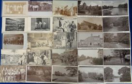 Postcards, Rustic, 40+ cards to include labourers, horse litter, flint knappers, milk delivery,