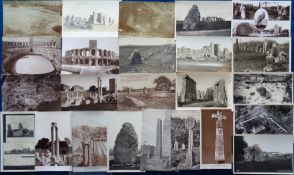Postcards, Archaeology, approx 75 cards to include Tesselated Floor and Aerial View Folkestone,