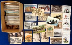 Postcards, approx 400 assorted cards to include advertising (Philips Lamps, Robertson Lamps, Butlins