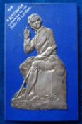 Postcard, Silver, a single card decorated with a hallmarked plaque entitled 'Whittington Listening
